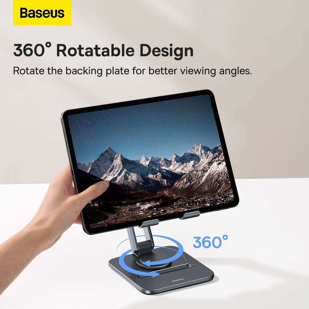 Baseus Desktop Biaxial Foldable Metal Stand Rotating For Tablets