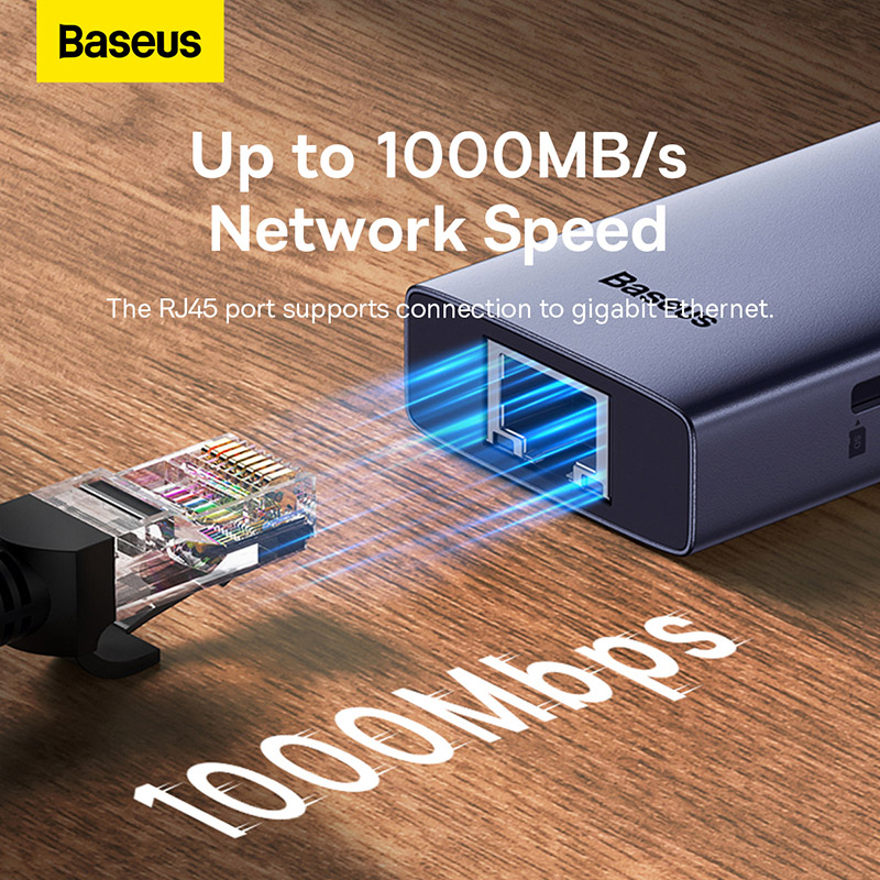 Baseus Flite Series 4-Port HUB Space Grey(Type-C to USB3.0 Baseus Flite Series 4-Port HUB Space Grey(Type-C to USB3.0