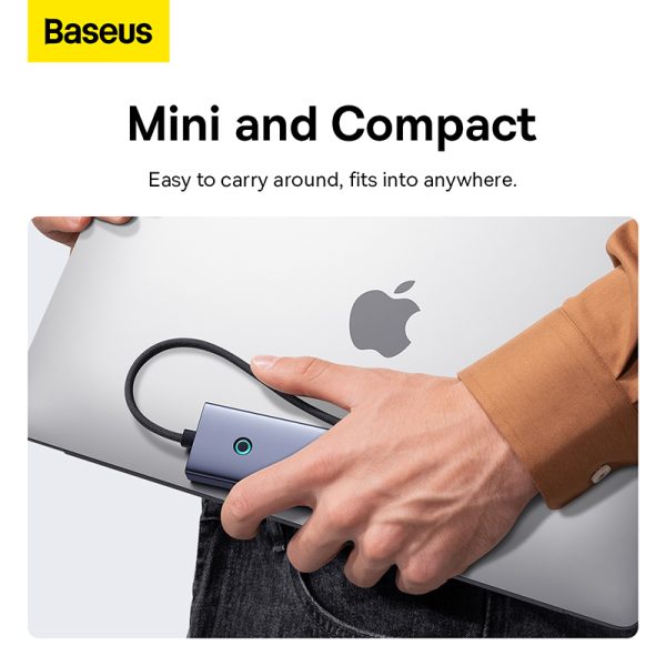 Baseus Flite Series 4-Port HUB Space Grey(Type-C to USB3.0 Baseus Flite Series 4-Port HUB Space Grey(Type-C to USB3.0