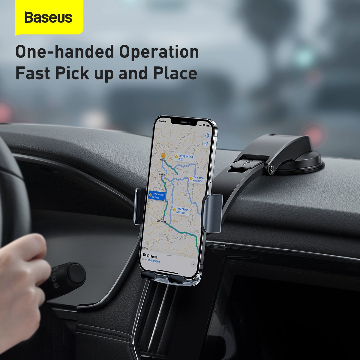 Baseus Easy Control Pro Clamp Car Mount Holder (A Set) Black - Baseus ...