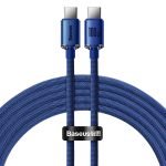 Baseus USB-C Kabel 100W, 2 M, Schwarz – Schnelles Laden & Datenübertragung, Geflochten, Mit Klettband