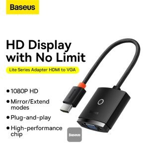 Baseus Lite Series Adapter HDMI to VGA Converter Black