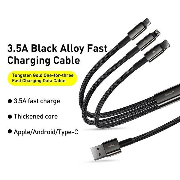 Baseus Tungsten Gold in Fast Charging Data Cable USB to Micro
