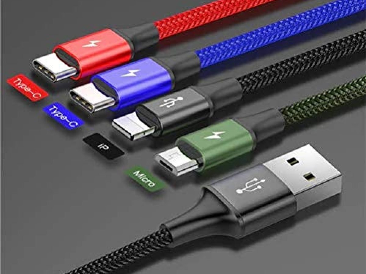 Baseus Fast 4-in-1 Cable For iPhone Type-C (2) Micro