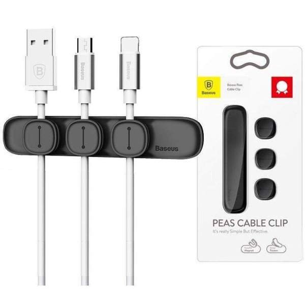 Baseus Peas Cable Clip Black Baseus Official Store