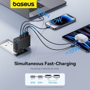 Baseus GaN5 Pro Fast Charger 2C+2U 100W UK