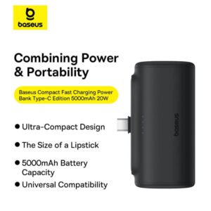 Baseus Compact Fast Charging Power Bank Type-C Edition 5000mAh 20W